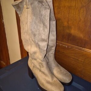 H&M Taupe Over the Knee Boots